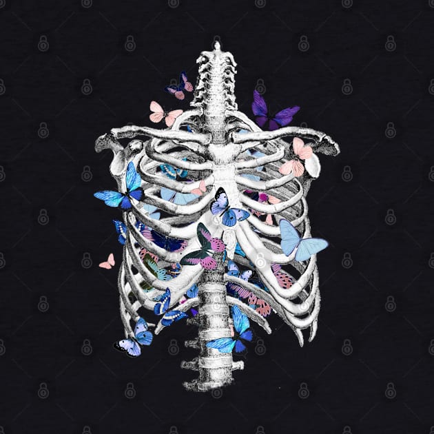 Rib Cage Floral 2 by Collagedream